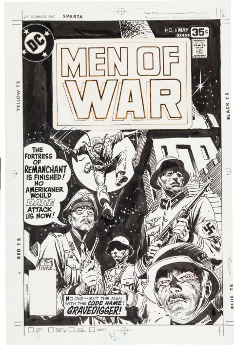 Men Of War issue 6 cover by Joe Kubert.  Source.