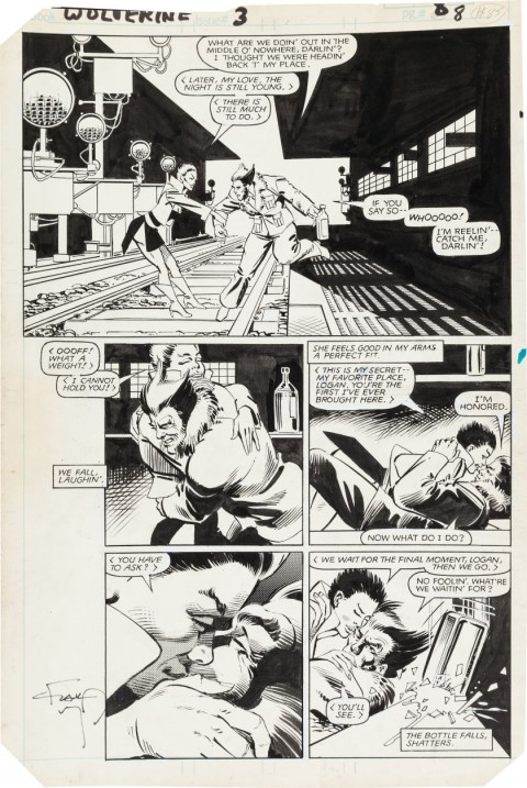 Wolverine issue 3 page 8 by Frank Miller and Joe Rubinstein.  Source.