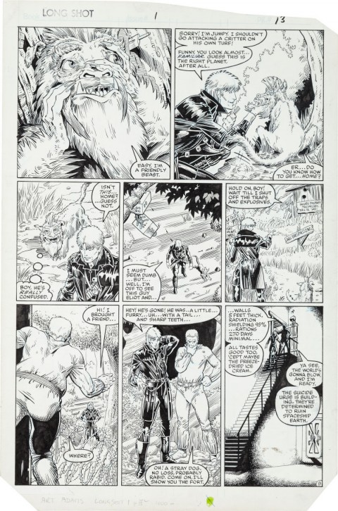 Longshot issue 1 page 9 by Arthur Adams and Whilce Portacio.  Source.