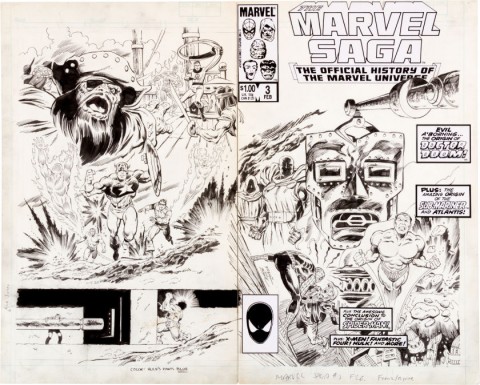 Marvel Saga issue 3 cover by Ron Frenz and John Byrne.  Source.