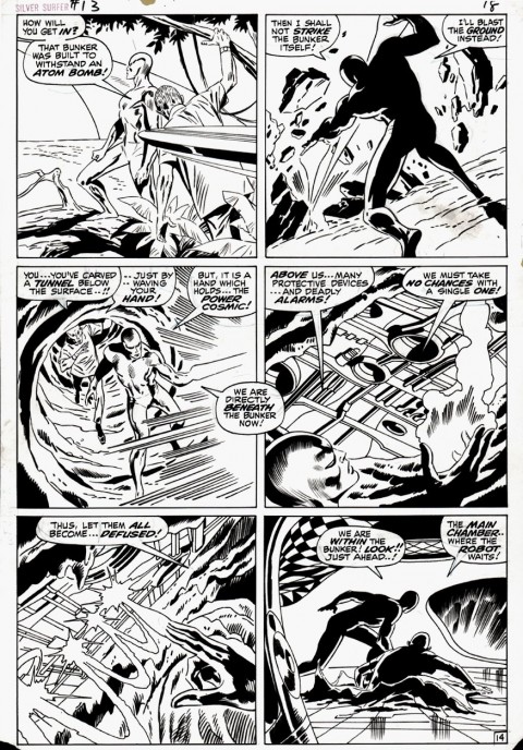 Silver Surfer issue 13 page 14 by John Buscema and Dan Adkins