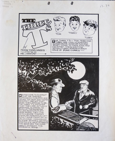 Crawford's splash from Joke Comics No. 2 done when he was 16