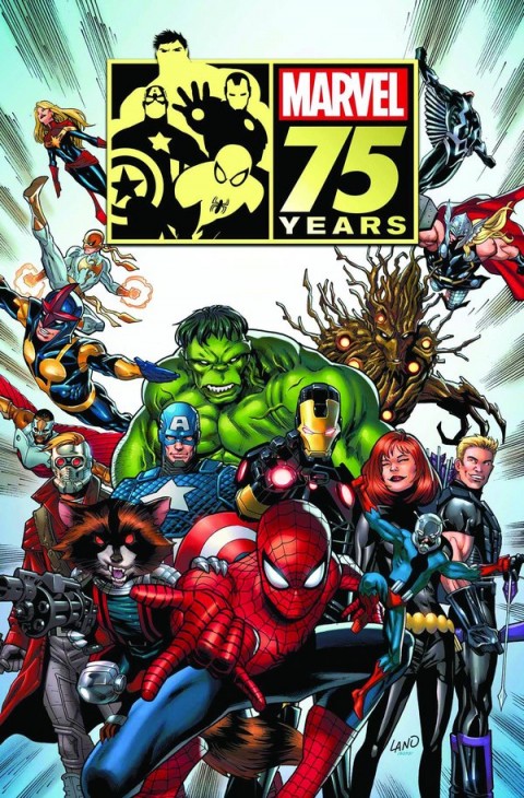 Notably missing from Marvel’s 75 anniversary party are the X-Men, Fantastic Four... and the Sub-Mariner. In their place we’ve got the Guardians of the Galaxy.