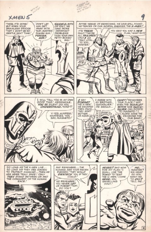 X-Men issue 5 page 9 by Jack Kirby and Paul Reinman.  Source.