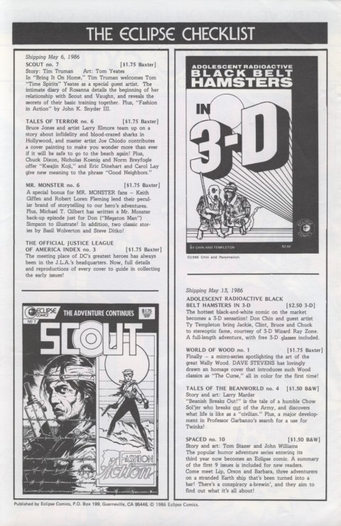 Eclipse Extra! No. 17 May 1986 Page 2