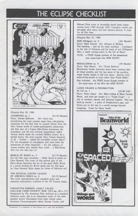 Eclipse Extra! No. 17 May 1986 Page 3