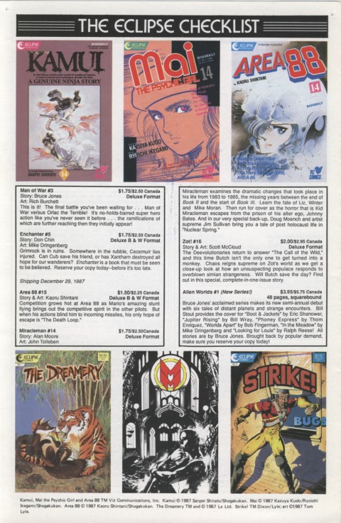 Eclipse Extra! No. 36 December 1987 Page 4