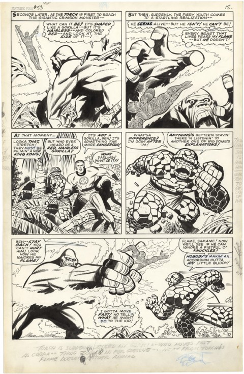 Fantastic Four issue 53 page 12 by Jack Kirby and Joe Sinnott.  Source.