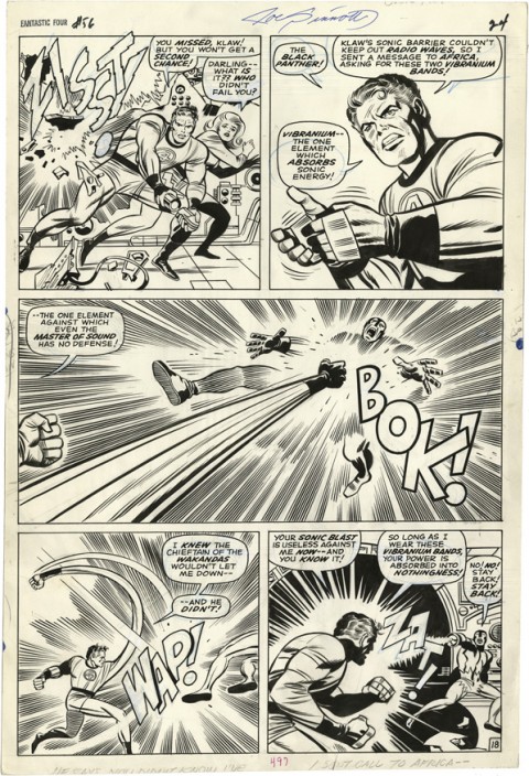 Fantastic Four issue 56 page 18 by Jack Kirby and Joe Sinnott.  Source.