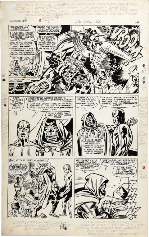 Fantastic Four issue 57 page 12 by Jack Kirby and Joe Sinnott.  Source.