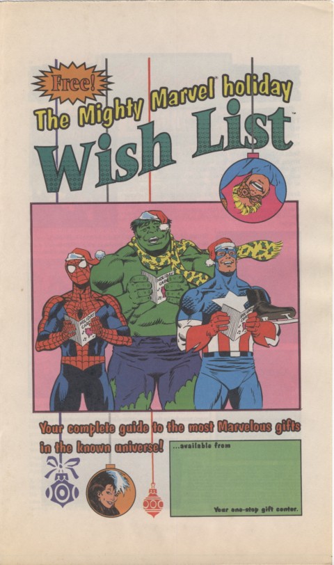 The Mighty Marvel holiday Wish List 1990 Page 1