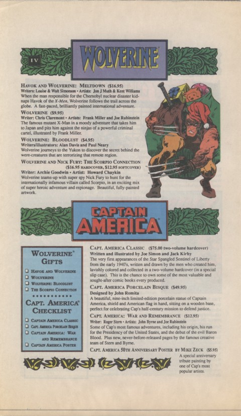 The Mighty Marvel holiday Wish List 1990 Page 4