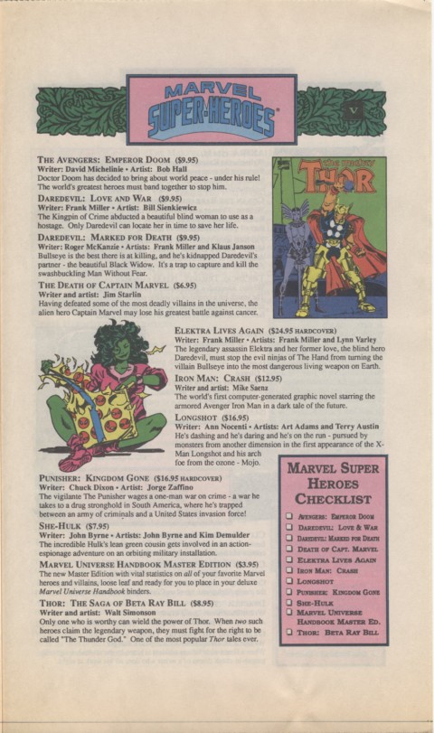 The Mighty Marvel holiday Wish List 1990 Page 5