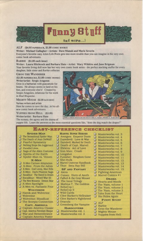 The Mighty Marvel holiday Wish List 1990 Page 8