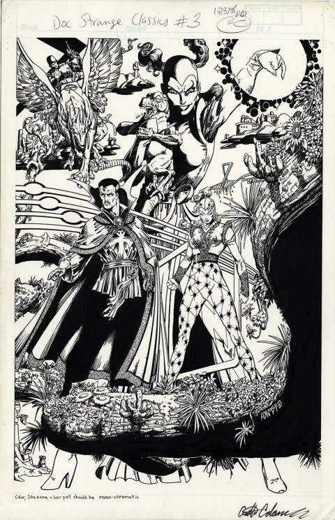 Doctor Strange Classics issue 3 pin-up by Art Adams.  Source.