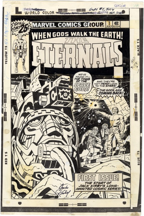 Eternals issue 1 cover by Jack Kirby and Frank Giacoia