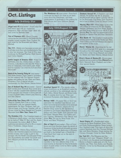 DC Releases October '86 page 2