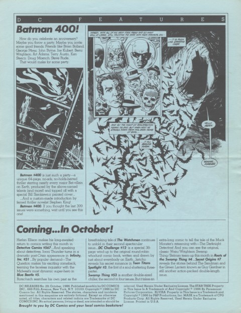 DC Releases October '86 page 4