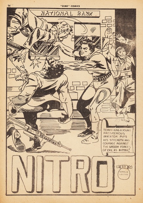 The first appearance of Nitro in Dime Comics 14