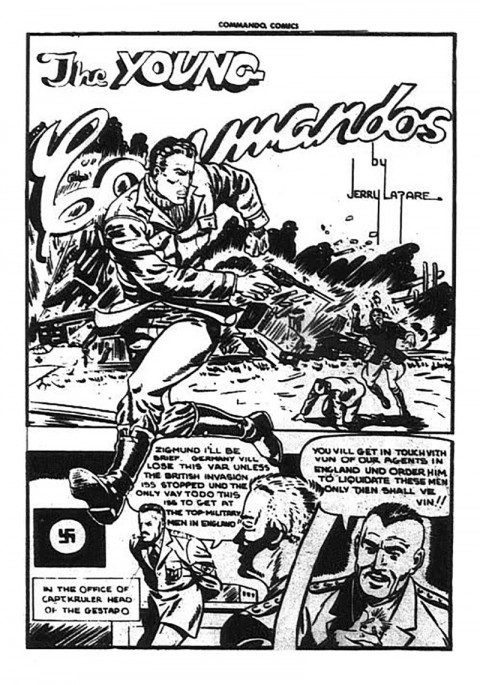 A Young Commandos splash from Commando Comics 13