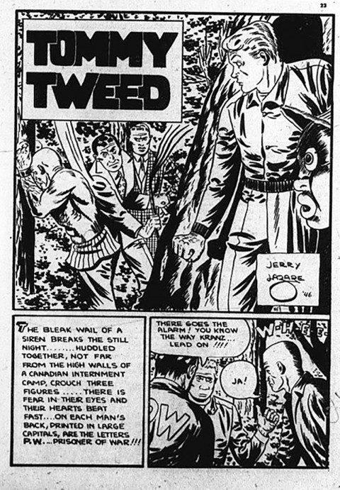 Lazare's Tommy Tweed splash from the last issue of Commando Comics