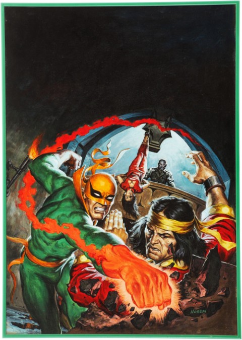 The Deadly Hands Of Kung Fu issue 29 cover by Earl Norem.  Source.