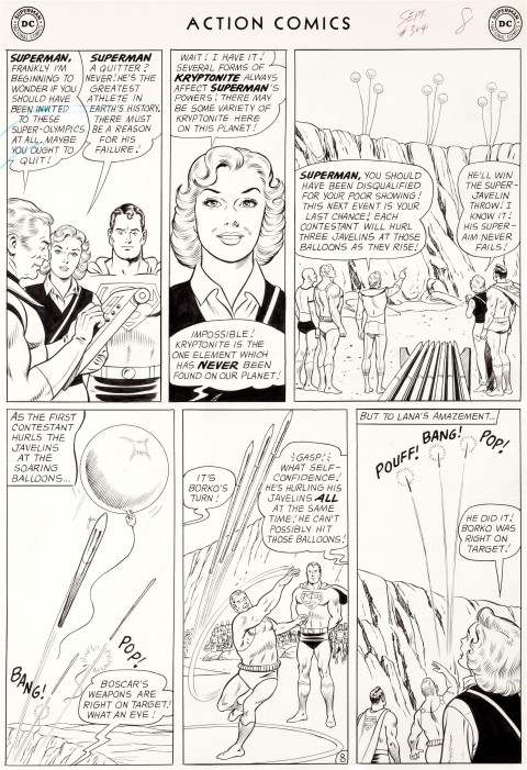 Action Comics issue 304 page 8 by Curt Swan and George Klein.  Source.