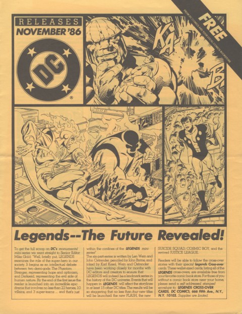 DC Releases November '86 page 1