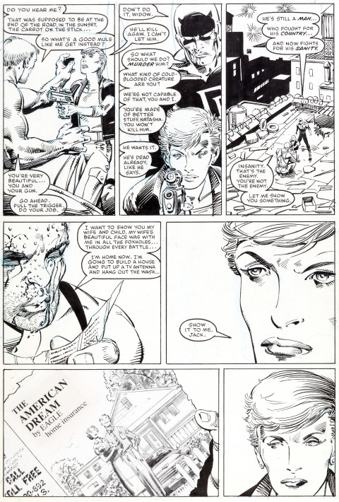 Daredevil issue 236 page 21 by Barry Windsor-Smith and Bob Wiacek.  Source.