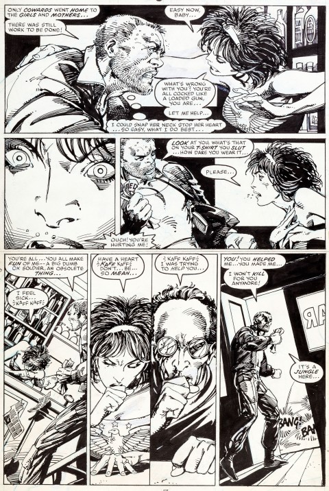 Daredevil issue 236 page 7 by Barry Windsor-Smith and Bob Wiacek. Source.