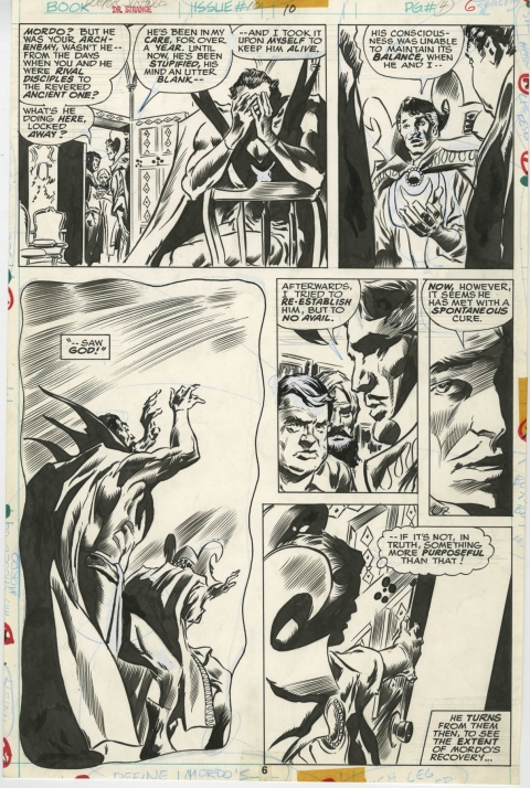 Doctor Strange issue 10 page 4 by Gene Colan and Frank Chiaramonte.  Source.