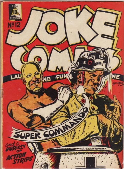 Cover for Joke Comics No. 12, Coincidentally, the first appearance of Aram Alexanian's Super Commando.