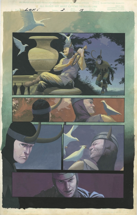 Loki issue 2 page 15 by Esad Ribic.  Source.