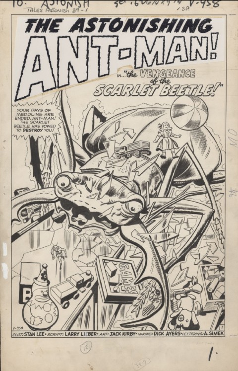 Tales To Astonish issue 39 splash by Jack Kirby and Dick Ayers. Source.