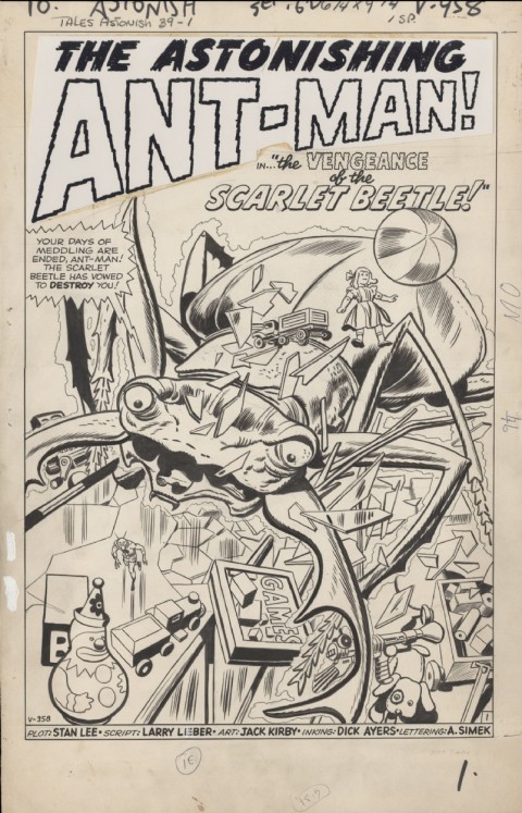 Tales To Astonish issue 39 splash by Jack Kirby and Dick Ayers.  Source.