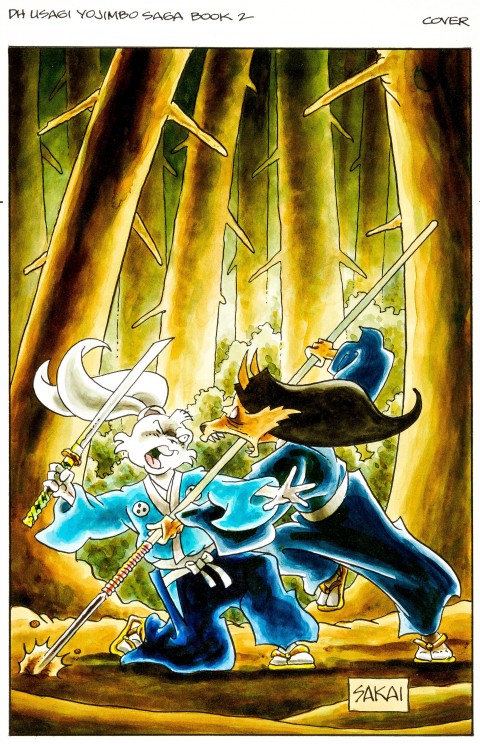 Usagi Yojimbo Saga issue 2 cover by Stan Sakai.  Source.