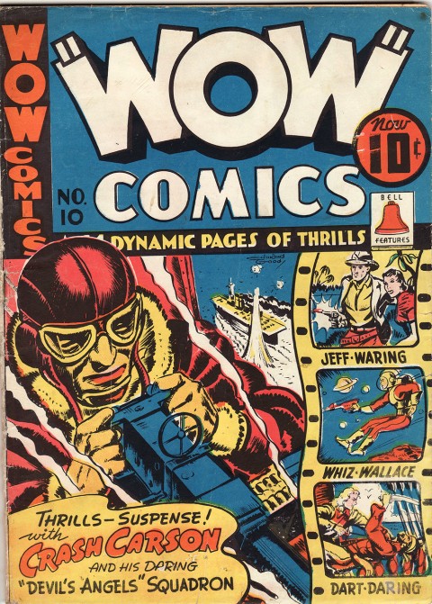 The cover for the first Wow Comics No. 10