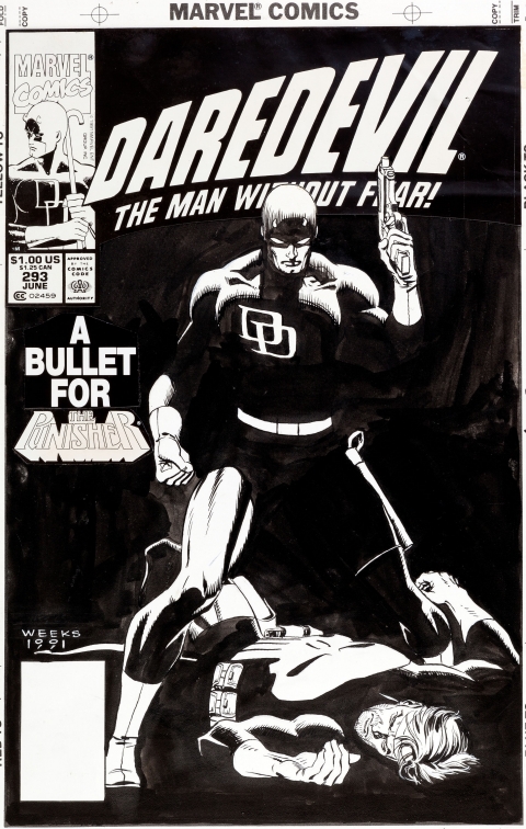 Daredevil issue 293 cover by Lee Weeks.  Source.