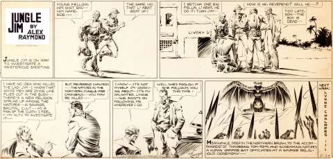 Jungle Jim Sunday 11-24-1935 by Alex Raymond. Source.