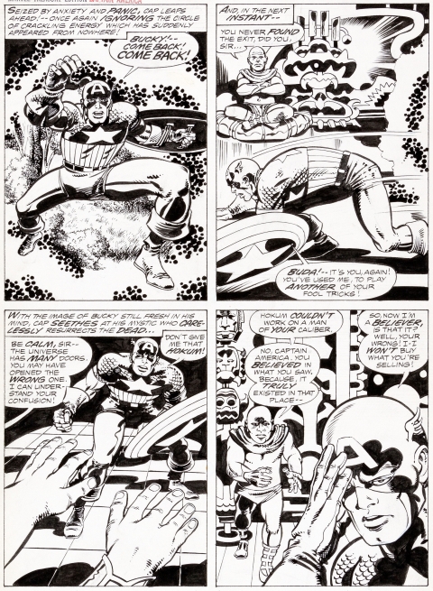 Marvel Treasury Special Featuring Captain America's Bicentennial Battles page 10 by Jack Kirby and Barry Smith.  Source.