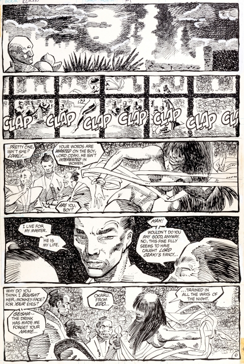 Ronin issue 1 page 6 by Frank Miller. Source.