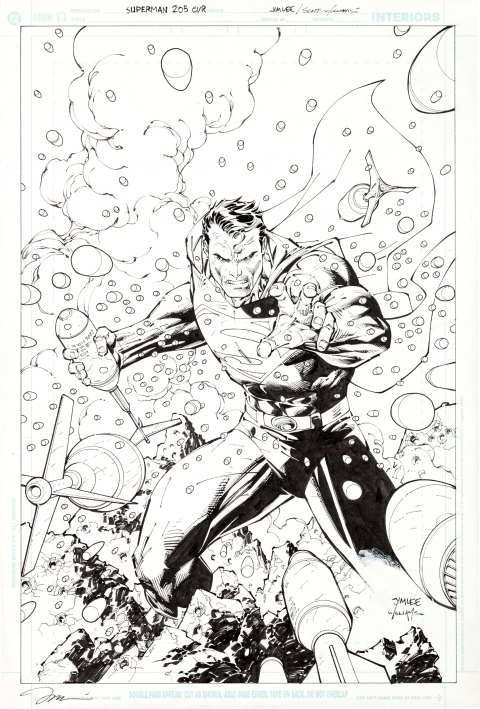 Superman issue 205 cover by Jim Lee and Scott Williams.  Source.