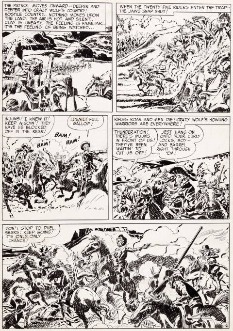 Boys' Ranch issue 4 page 2 by Jack Kirby and Mort Meskin.  Source.