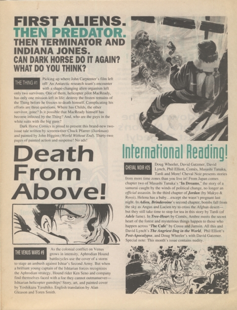 Dark Horse Insider December 1991 page 7