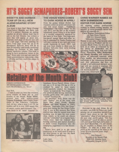 Dark Horse Insider February 1991 Page 2