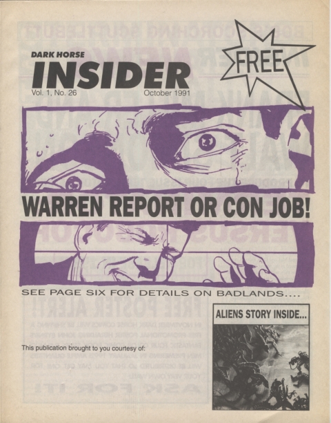 Dark Horse Insider October 1991 page 1