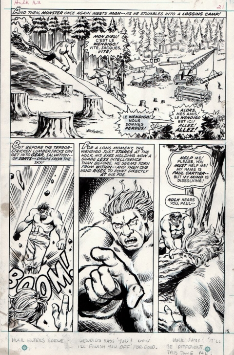 Incredible Hulk issue 162 page 15 by Herb Trimpe and Sal Trapini. Source.