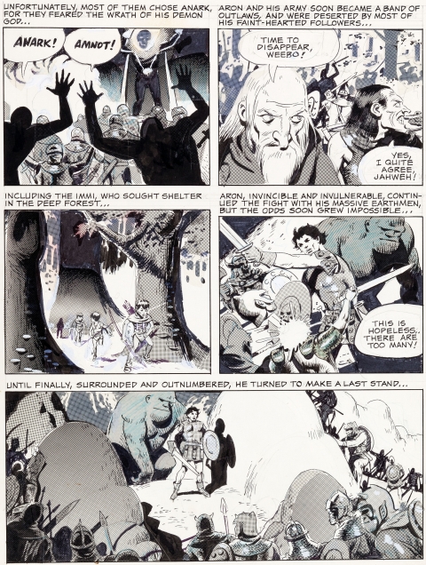 Wizard King Trilogy Vol 2 page 3 by Wally Wood.  Source.