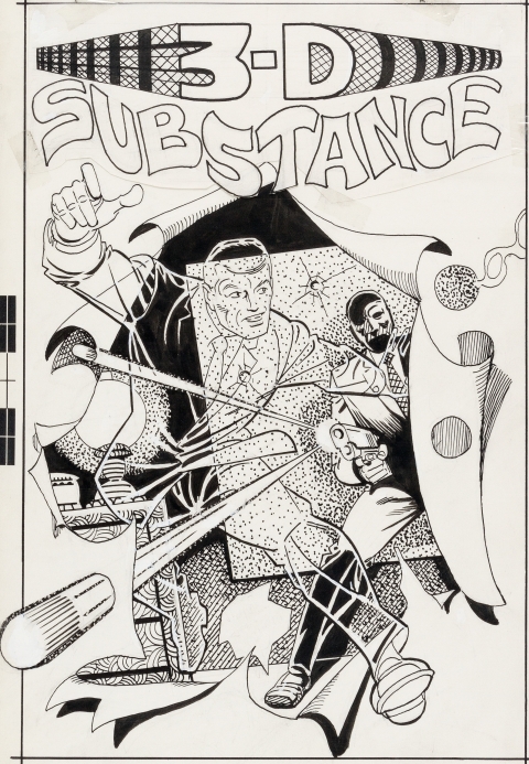 3-D Substance issue 1 cover by Steve Ditko. Source.