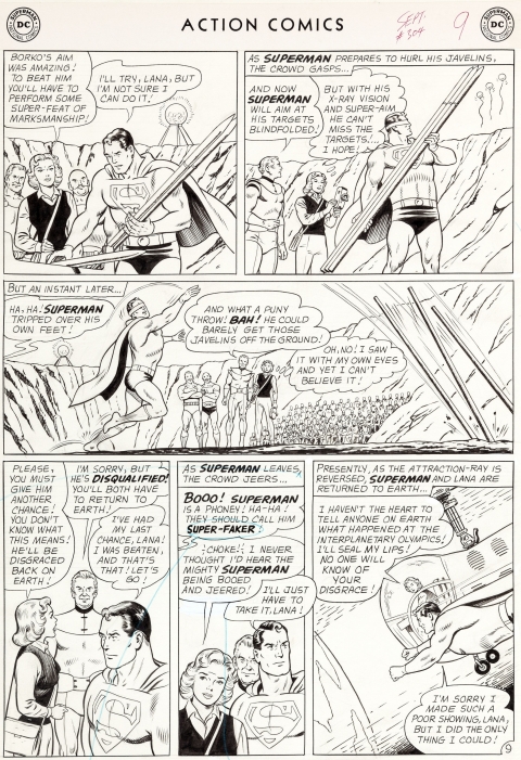 Action Comics issue 304 page 9 by Curt Swan and George Klein. Source.